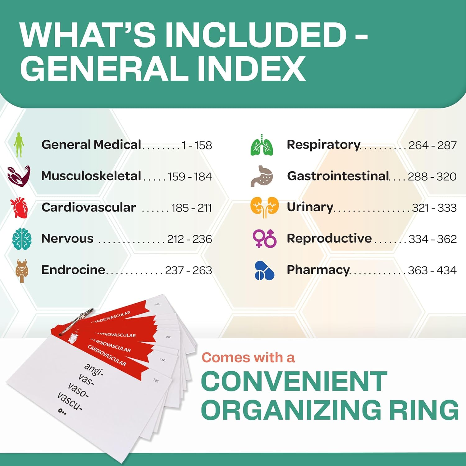 Medical Terminology Flashcards - 500 Double Sided Cards