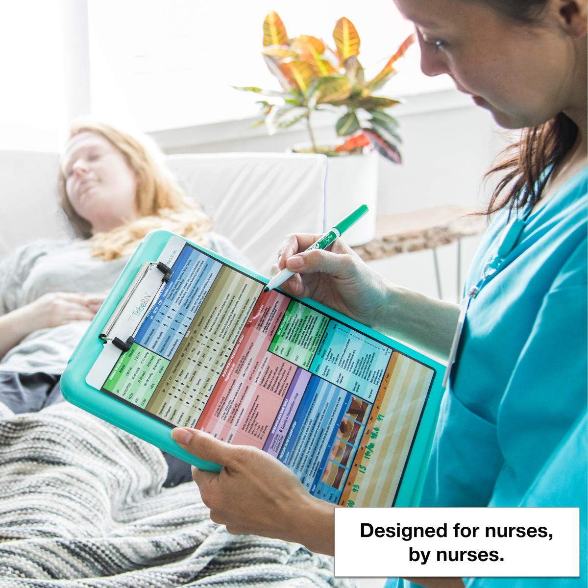 ClinicalGuru Set - Nursing Clipboard with Storage and Heavy Duty Cheat Sheet Set